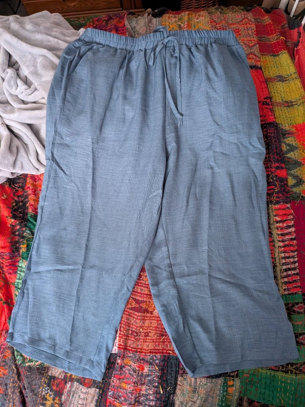 Wide leg plus size pants